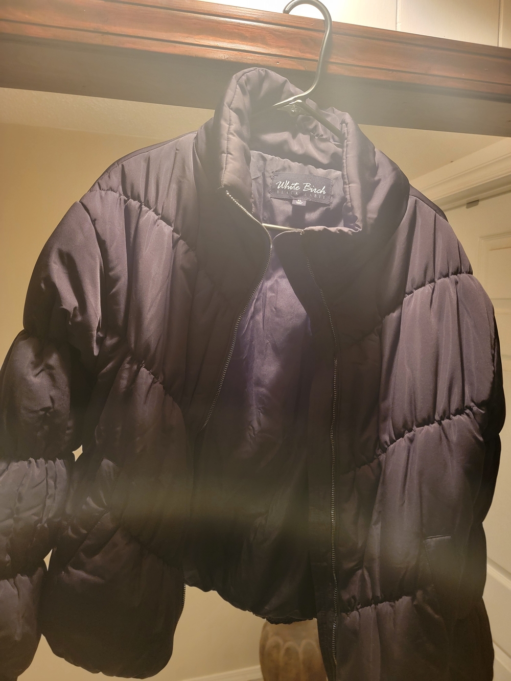 white birch black Quilted Puffer Jacket